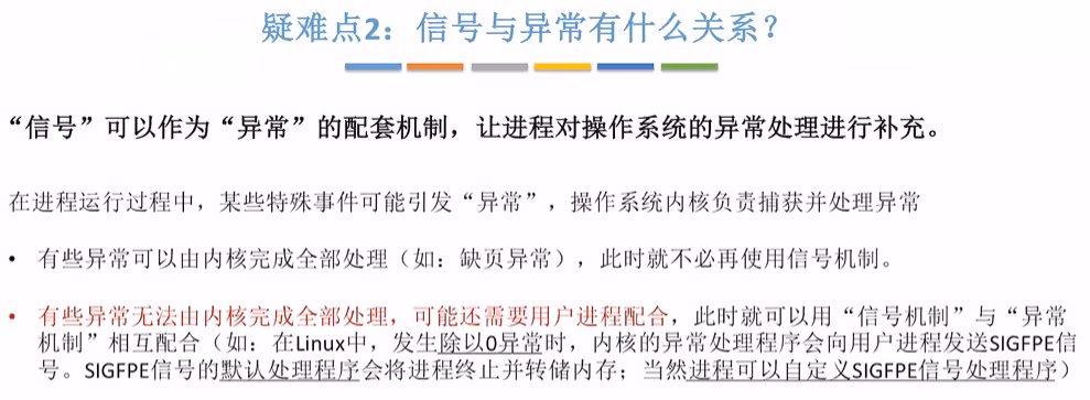 信号与异常的关系